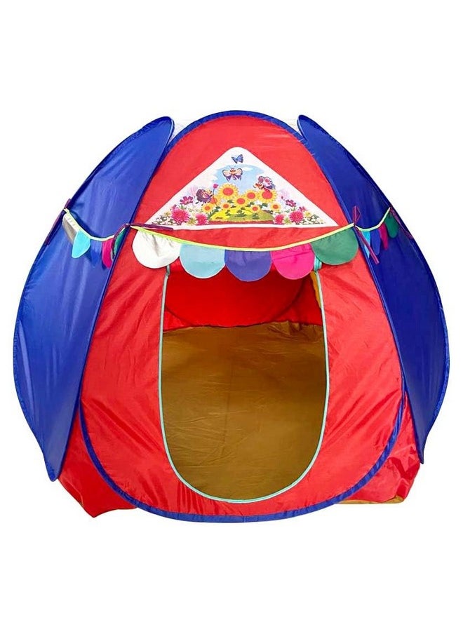 HomeCute Homecute Hexagonal Igloo Type Foldable Pop Up Kids Tent House, Play Tent House for Kids (Small Size-Multicolor)  - Image 1