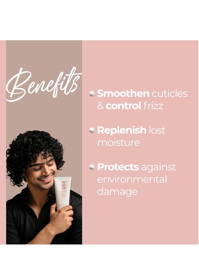 Ashba Botanics Ashba Botanics Nourishing Conditioner for Soft Smooth Hair Max Nourishment 200 ml Blend of Organic Argan Oil  - Image 3