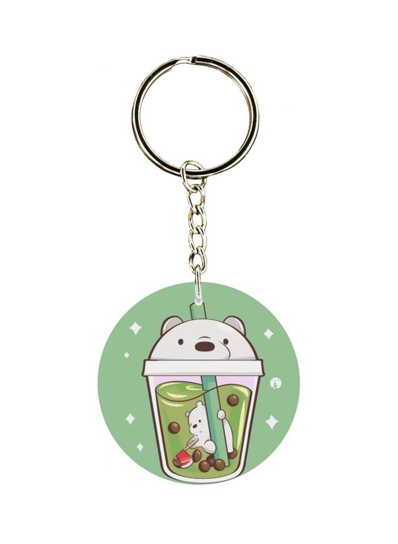 RKN Double Sided Bear Themed Printed Keychain