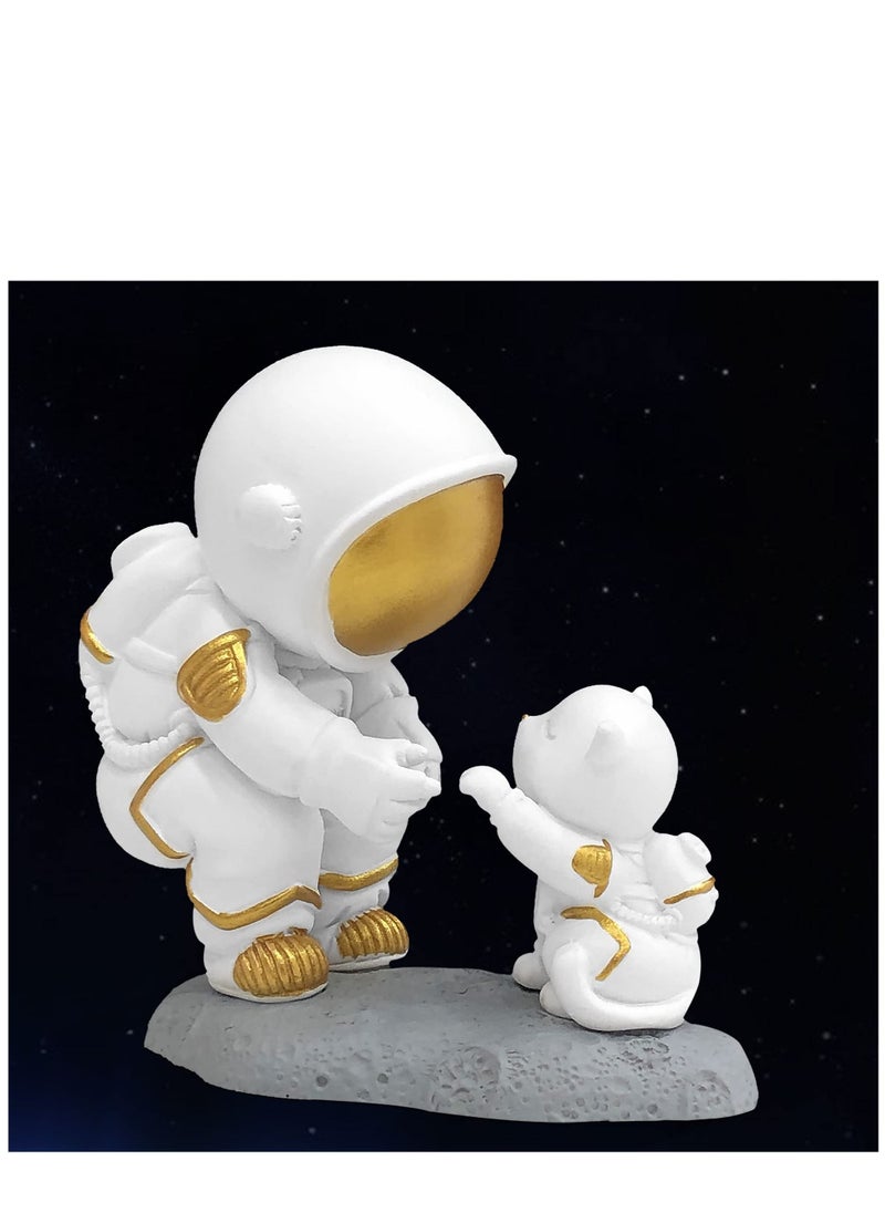 Y&D Astronaut Figures Toys Modern Desktop Decor Statue Spaceman Dog Ornament for Car Dashboard Living Room Home Office Gift  - Image 1