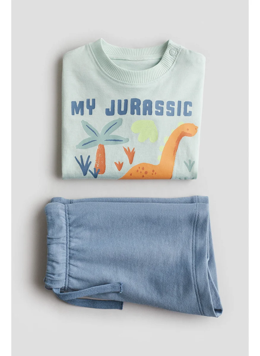 H&M 2-Piece T-Shirt And Shorts Set