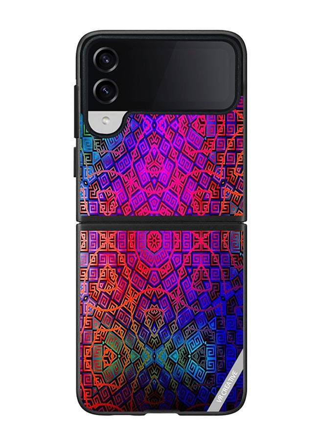 VR CREATIVE Protective Case Cover For Samsung Galaxy Z Flip4 Multicolour Design - Image 1