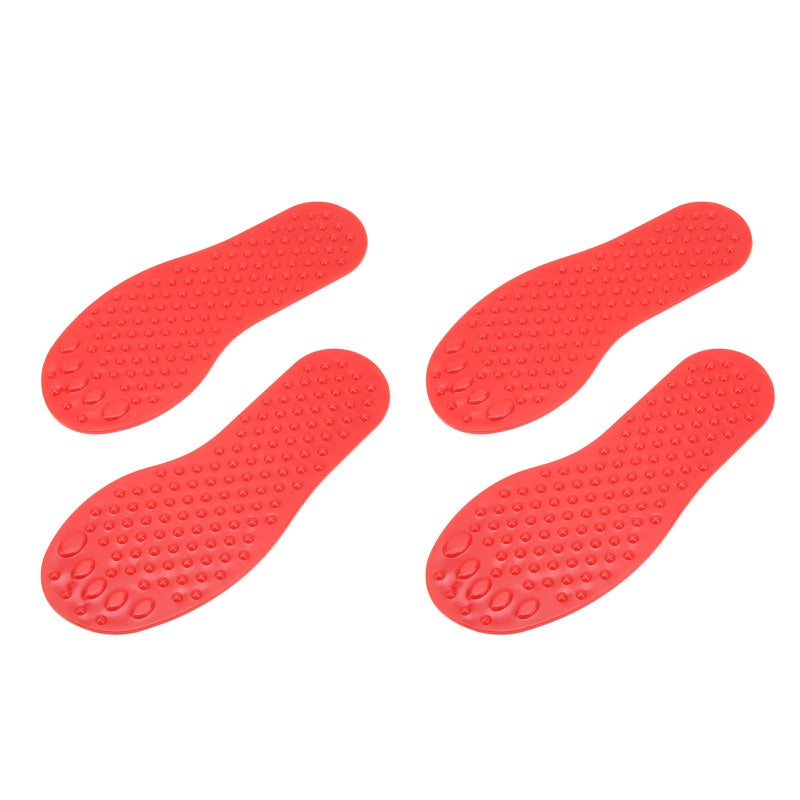 Foot Shaped Floor Markers: Red Premium PVC Material - Non Slip Footprint Markers for Preschool, Classroom, Kindergarten Indoor Activities & Family Fitness - Image 2