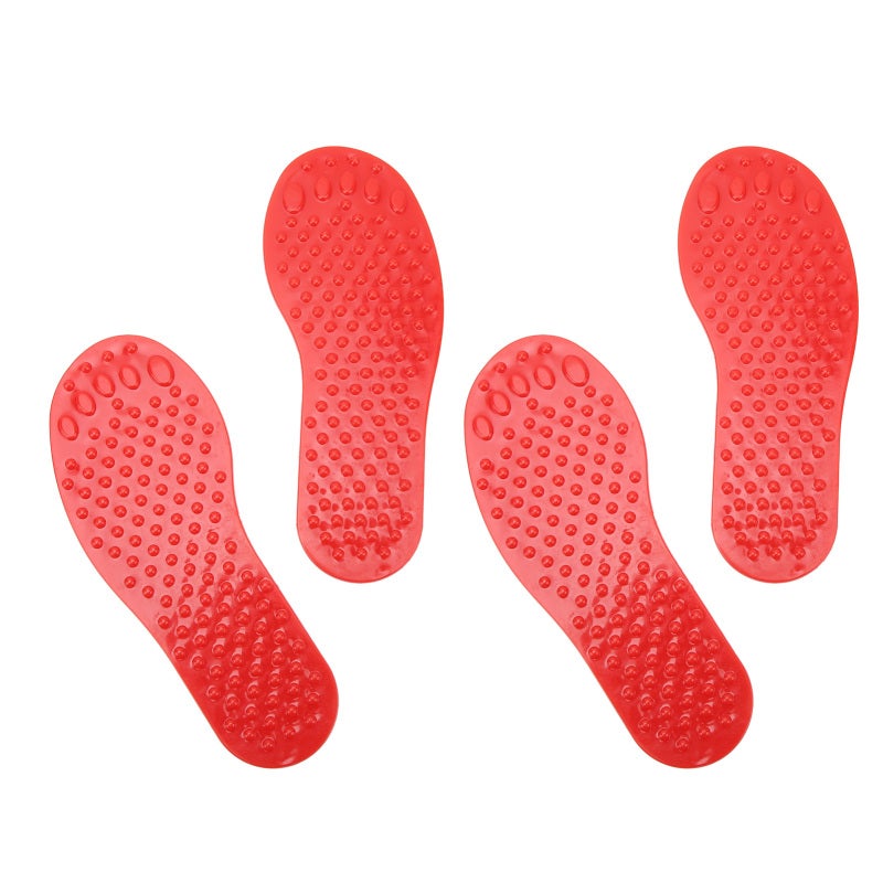 Foot Shaped Floor Markers: Red Premium PVC Material - Non Slip Footprint Markers for Preschool, Classroom, Kindergarten Indoor Activities & Family Fitness - Image 4