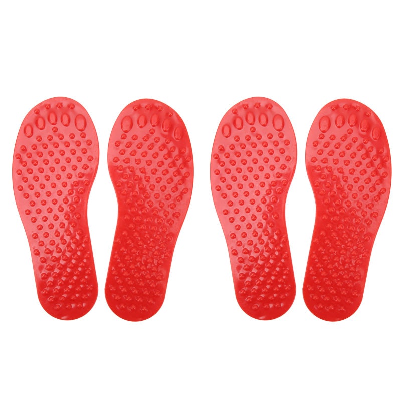 Foot Shaped Floor Markers: Red Premium PVC Material - Non Slip Footprint Markers for Preschool, Classroom, Kindergarten Indoor Activities & Family Fitness - Image 1