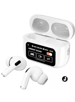 "New A9 Pro Touch Screen Wireless Headphones – TWS Bluetooth Earbuds with Active Noise Cancellation (ANC) for Sports & Premium Sound"