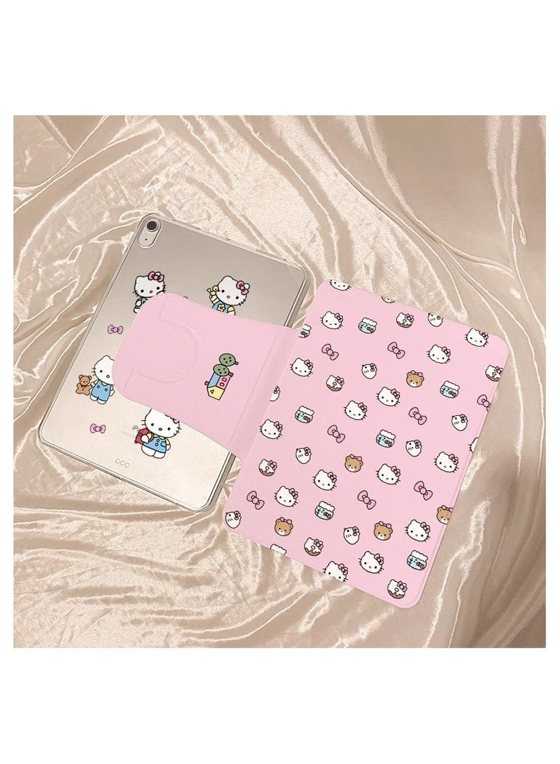 general Hello Kitty case for iPad Air 11-inch M3 (2025), 360-degree swivel PU leather folio case, multi-angle viewing - Image 1