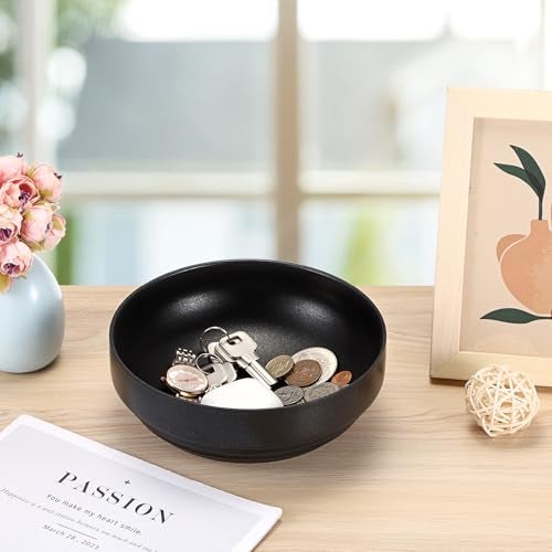 GUSHBIN Key Holder Bowl for Entryway Table Round Catchall Bowl for Coin Fruit Holder Decorative Serving Bowl for Coffee Table Kitchen Counter, 7.4 Inches - Image 2