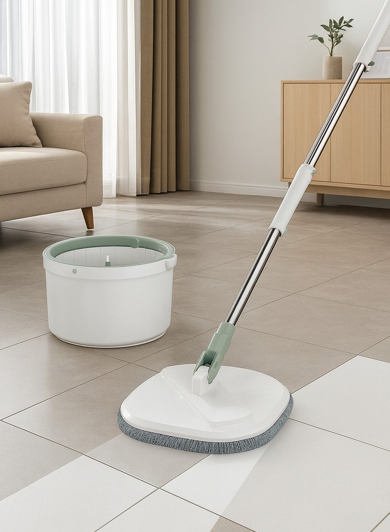 360° Spin Mop & Bucket Set – Hands-Free Self Wringing, Dry & Wet Cleaning System, Stainless Steel Pole, 4 Reusable Microfiber Pads for Home, Kitchen & Floor - Image 1