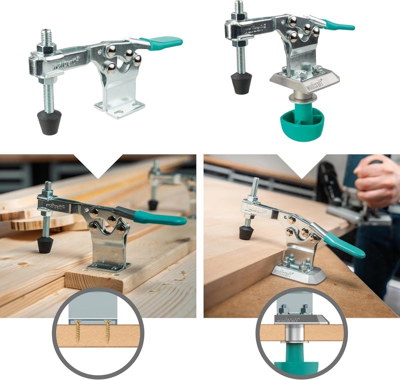 Wolfcraft Mobile Quick Clamp I 6893000 I for Secure, Rapid Clamping of workpieces – Ideal for repetitive Work - Image 4