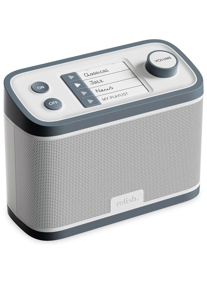Relish راديو محمول بسيط DAB/DAB+/FM ومشغل موسيقى MP3 لكبار السن، المصابين بالخرف، الزهايمر أو ذوي الإعاقة البصرية – USB، أزرار كبيرة، تصميم بسيط، سهل الاستخدام - Image 1