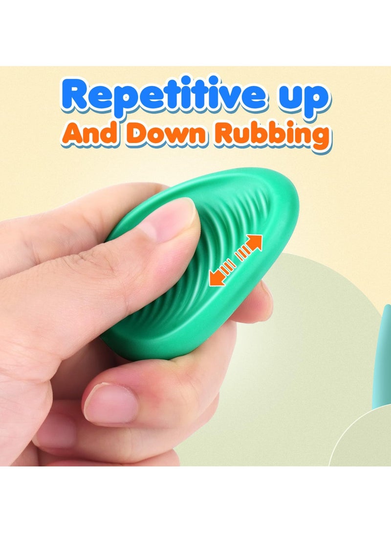 Calming Sensory Toys for Fun  Learning, Safely Designed Stress Relief Stone Toy, Soft Textured Worry Stone for Autism Kids, Baby Sensory Toys, Brightly Colored Montessori Bath Toys for Babies 3-12 M - Image 4