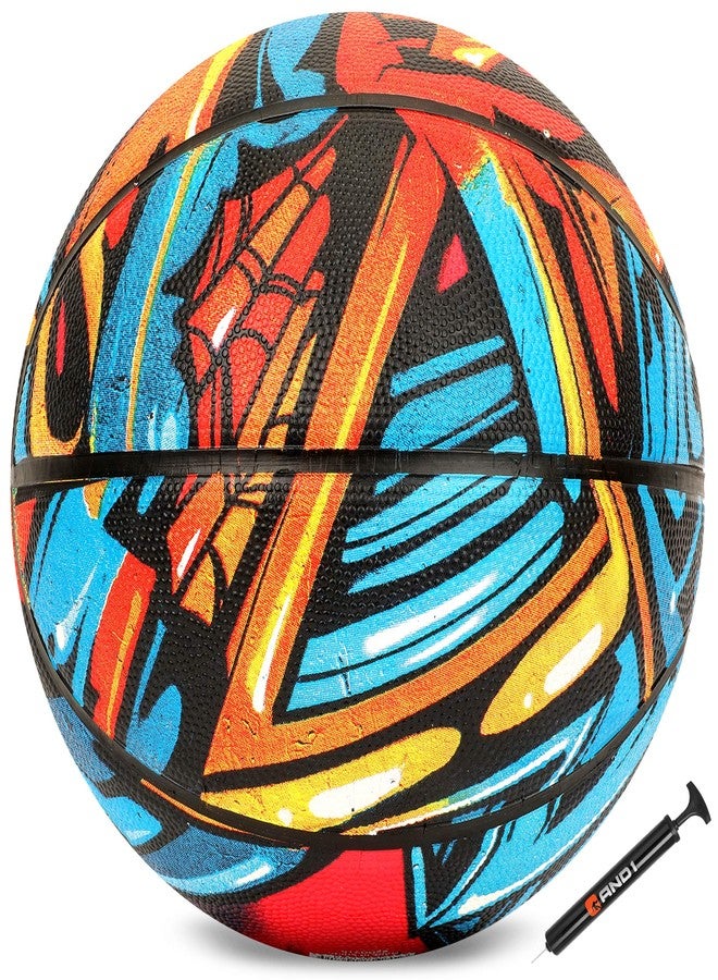 AND1 Chaos Basketball: Official Regulation Size 7 (29.5 inches) Rubber - Deep Channel Construction Streetball, Made for Indoor Outdoor Basketball Games - Image 2