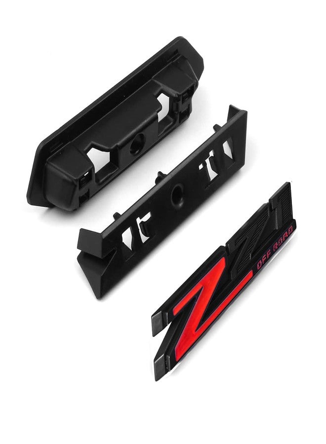 Yoaoo 1 Grille Z71 Off Road Front Emblem 3D Badge Compatible with 2019-2025 Silverado Tahoe Suburban RST 1500 HD 2500 HD 3500HD 84384428 Offroad (Black Red) - Image 2