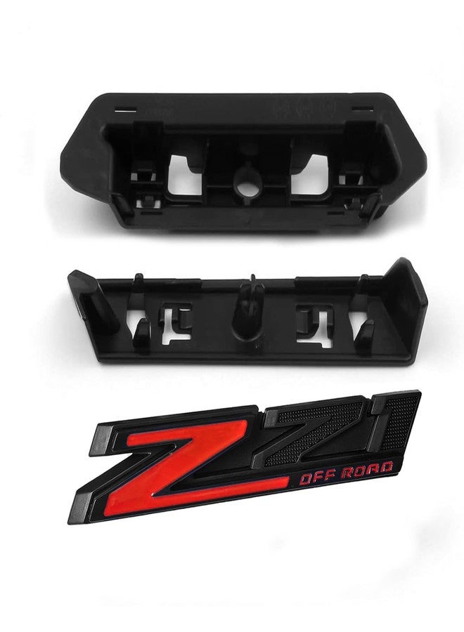 Yoaoo 1 Grille Z71 Off Road Front Emblem 3D Badge Compatible with 2019-2025 Silverado Tahoe Suburban RST 1500 HD 2500 HD 3500HD 84384428 Offroad (Black Red) - Image 1