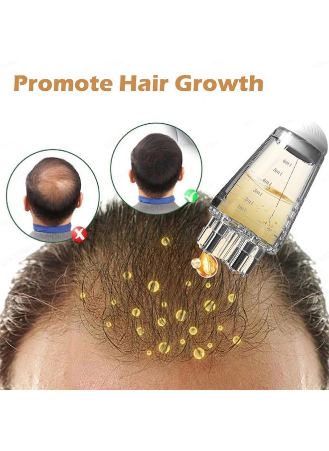 Xenos - Hair Care Set, Smooth Root Comb Applicator Bottle For Scalp Oil, Anti Hair Loss Lotion Dispenser, Anti-Leak, 6Ml Scale Control, Salon Care, Oily/Greasy Hair, - Image 1