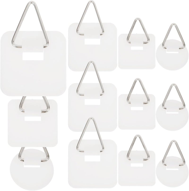 45pcs Drill-Free Plastic Picture Hooks Set, Adhesive Wall Hooks for Hanging Frames, Posters, Coats – Household Use for Living Room, Bathroom, Kitchen Walls - Image 1