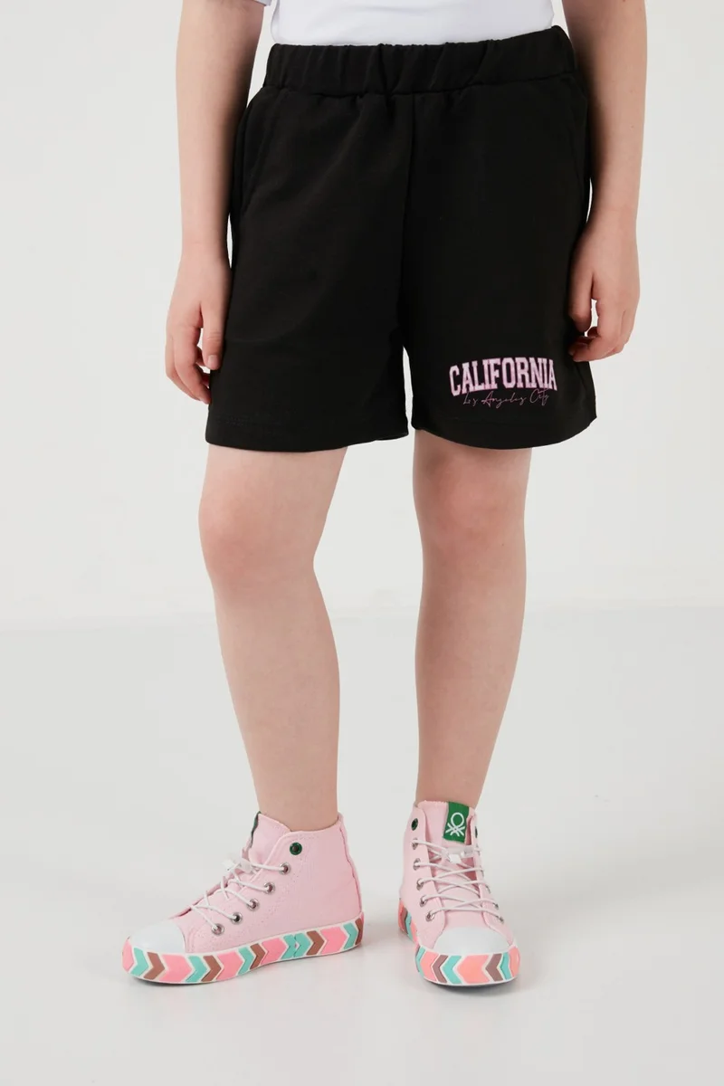 Lela Cotton Printed Crew Neck Top and Bottom Set with Shorts Girl's Set 6212004