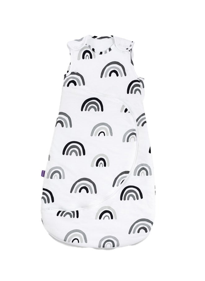 Snuz - Pouch Sleeping Bag For Infant And Baby 2.5 Tog Clever Nappy Change Zip Material 100% Cotton For Temperatures Within 16 - 20 Celsius Suitable From 0 - 6Months Max.Length 68 Cm - Mono Rainbow - Image 1