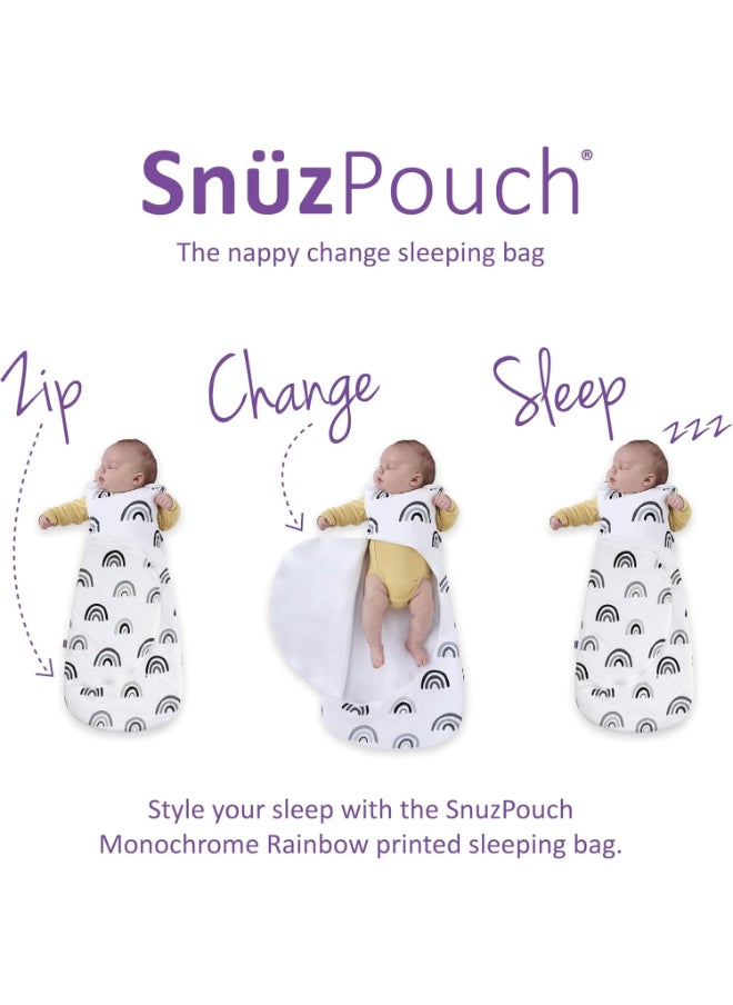 Pouch Sleeping Bag For Infant And Baby 2.5 Tog Clever Nappy Change Zip Material 100% Cotton For Temperatures Within 16 - 20 Celsius Suitable From 0 - 6Months Max.Length 68 Cm - Mono Rainbow - pzsku/ZFCFC8D1AB5FF79BF4EC5Z/45/_/1734417429/794ed96a-58aa-426b-83df-af9f41769ec8