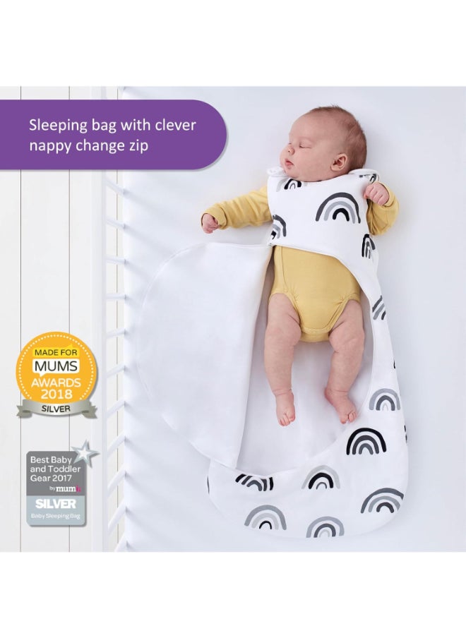 Pouch Sleeping Bag For Infant And Baby 2.5 Tog Clever Nappy Change Zip Material 100% Cotton For Temperatures Within 16 - 20 Celsius Suitable From 0 - 6Months Max.Length 68 Cm - Mono Rainbow - pzsku/ZFCFC8D1AB5FF79BF4EC5Z/45/_/1734417438/9703b839-d58c-41b7-8933-5764b7141cc3