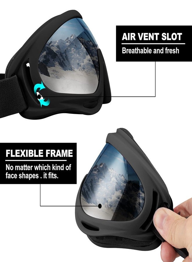 SixYard Ski Goggles, Motorcycle Goggles, 3 Pack Snowboard Snow Goggles for Men Women Adult Youth (Style 7) - Image 4
