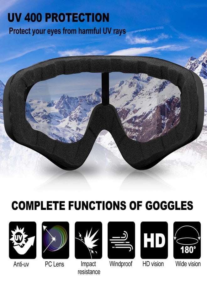 SixYard Ski Goggles, Motorcycle Goggles, 3 Pack Snowboard Snow Goggles for Men Women Adult Youth (Style 7) - Image 5