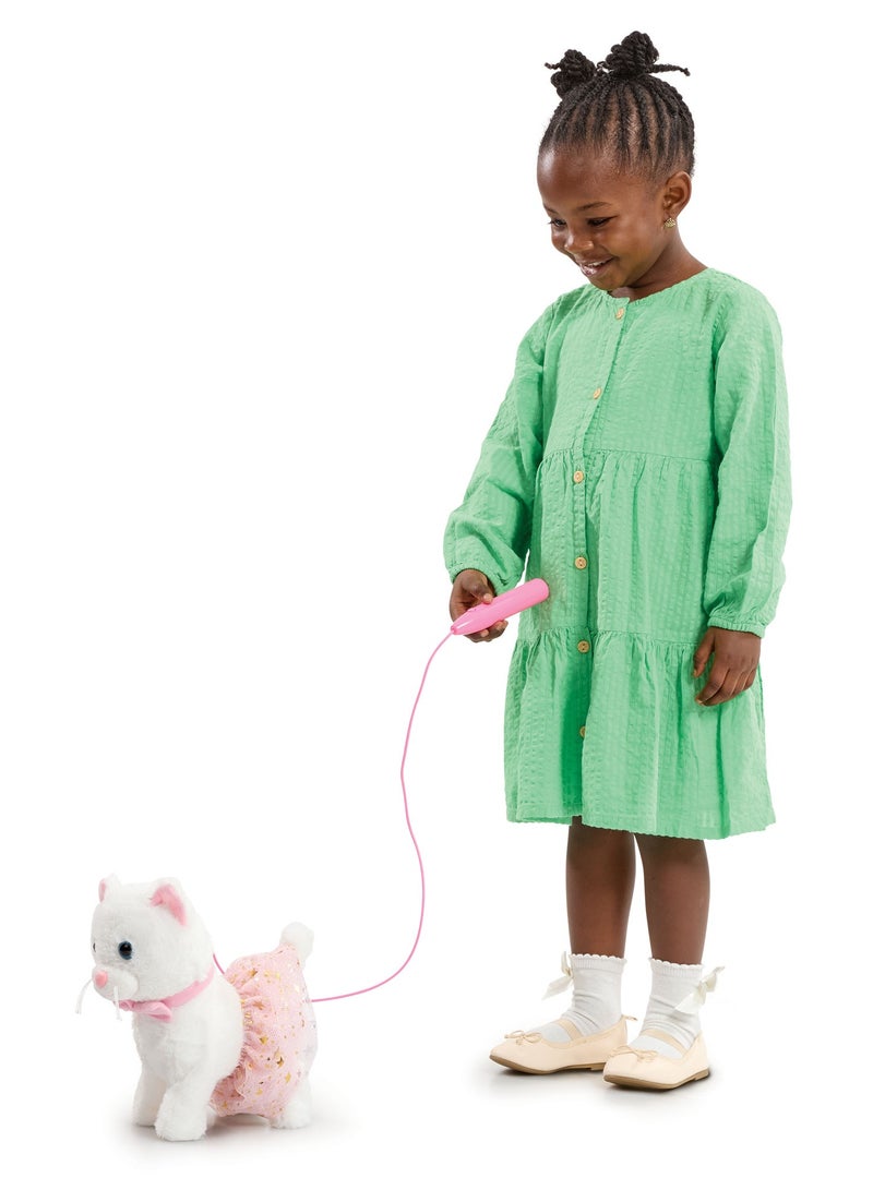 ADDO Pitter Patter Walk Along Cat Deluxe | Soft Toy | Interactive Plush Toy | Pretend Play | Snuggling Plush Pet | Gift for Kids and Toddlers - Image 2