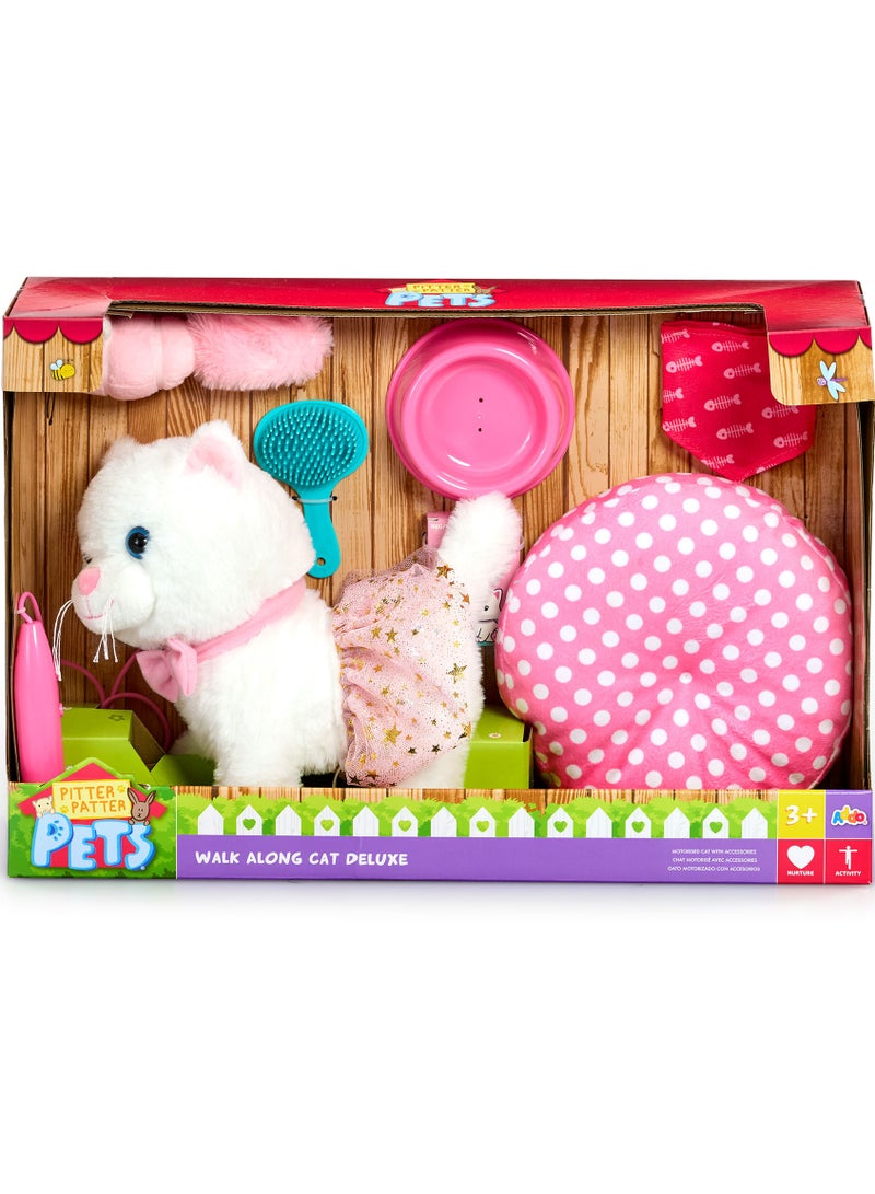 ADDO Pitter Patter Walk Along Cat Deluxe | Soft Toy | Interactive Plush Toy | Pretend Play | Snuggling Plush Pet | Gift for Kids and Toddlers - Image 5