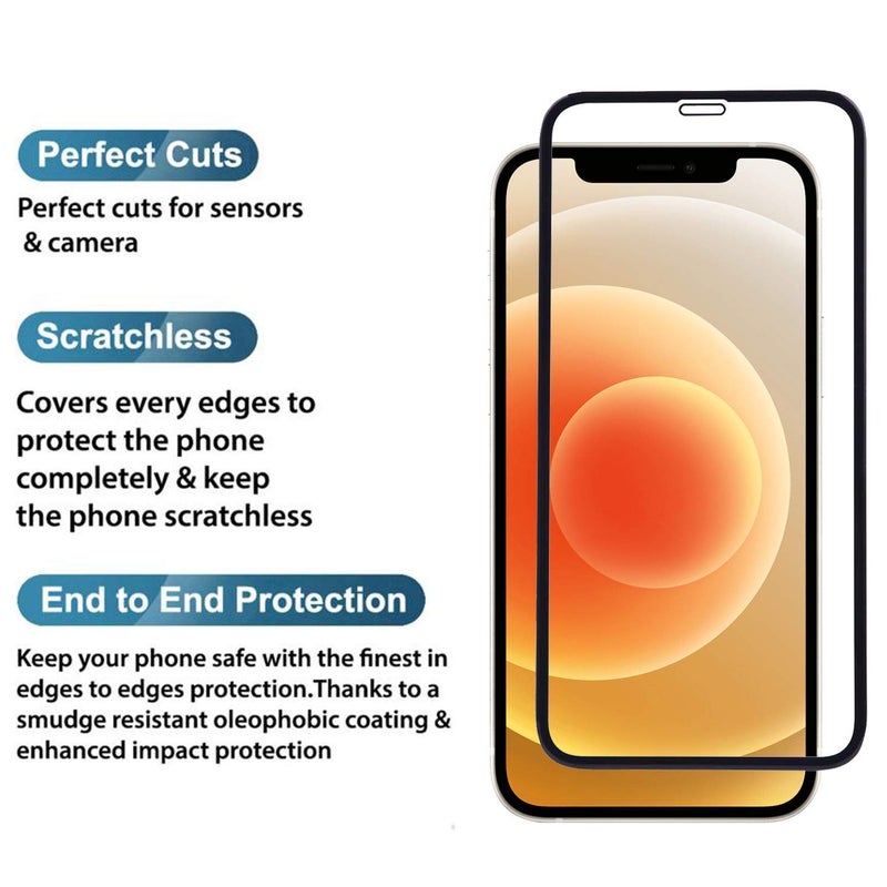 Mobilebies Premium Tempered Glass Screen Protector Guard For iPhone 12 Pro Max (6.7 Inch, Pack of 1) | Edge to Edge Coverage With Easy to installation kit - Image 4