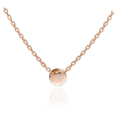 S.Leaf Gold Dainty Choker Necklace for Women Sterling Silver Mini Circle Ball Tennis Gold Plated Pendant Necklaces Best Friend Birthday Gifts for Women Trendy Sister Mom Wife Womens Her Friend Party - Image 1