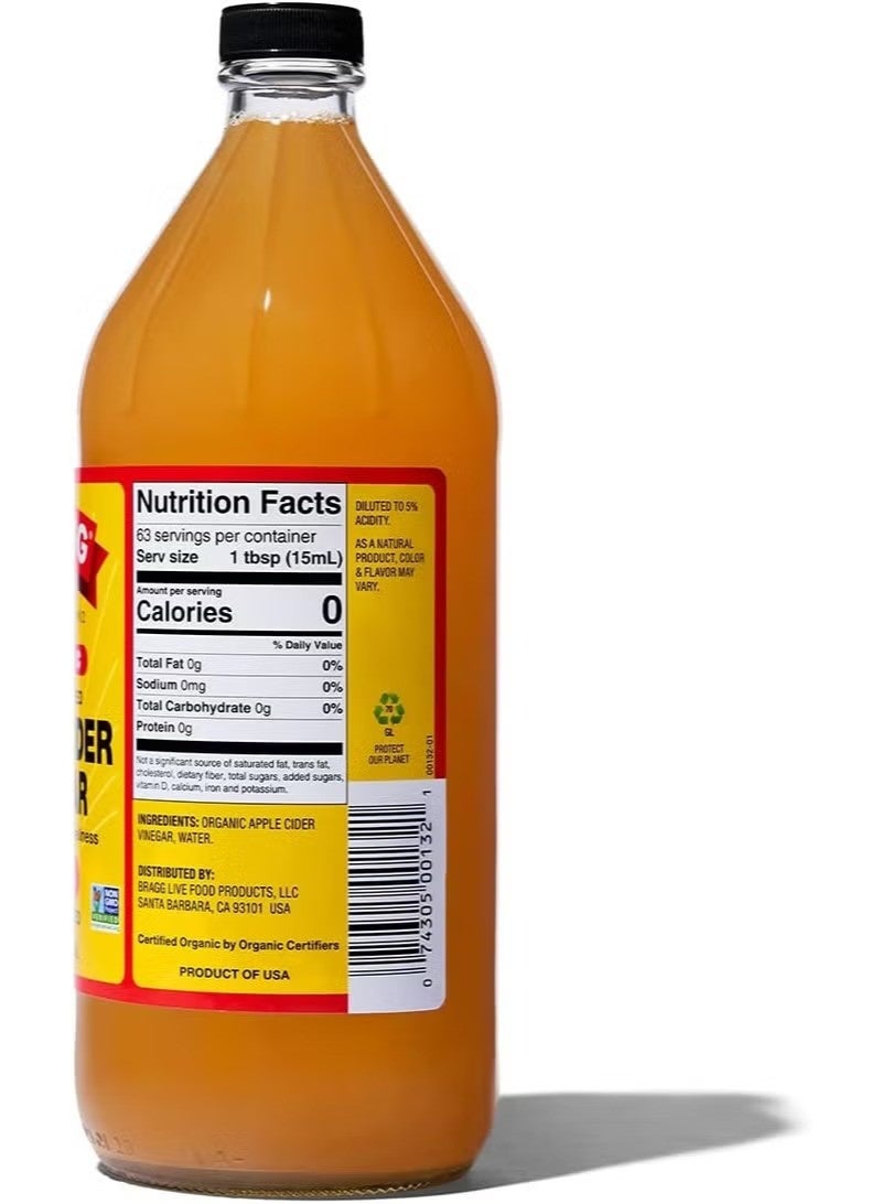Bragg Organic Apple Cider Vinegar With the Mother 946ml - Image 5