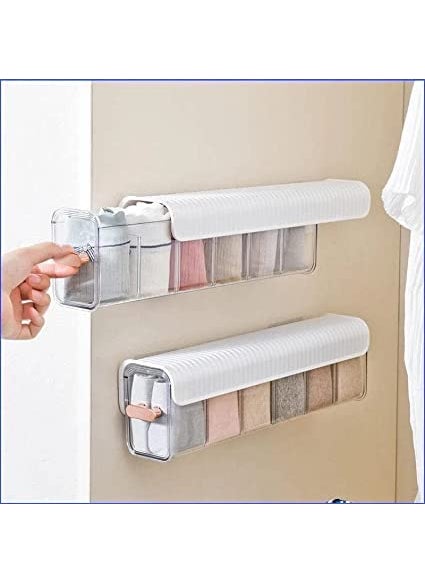 Cloud Search Cloud Search wardrobe organizer for storage Underwear Organizers Wall Mount 6 Cell clothes organizer clothes organizer For LingerieSocksTiesData CableSpices cloth organizer for storage  - Image 2