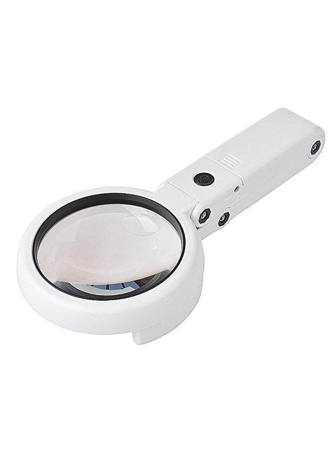 5X 11X Foldable Magnifier Glass Table Lamp with 8 LED Lights USB Powered for Reading Hobbies Jewelry Crafts Workbench - Image 2