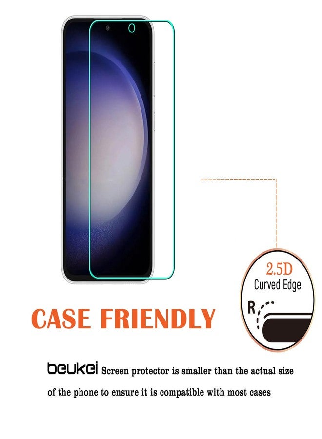 beukei (4 Pack) Compatible for Samsung Galaxy S23 FE 5G / Galaxy S23 FE (FE Model Only) Screen Protector Tempered Glass, Touch Sensitive,Case Friendly, 9H Hardness - Image 4