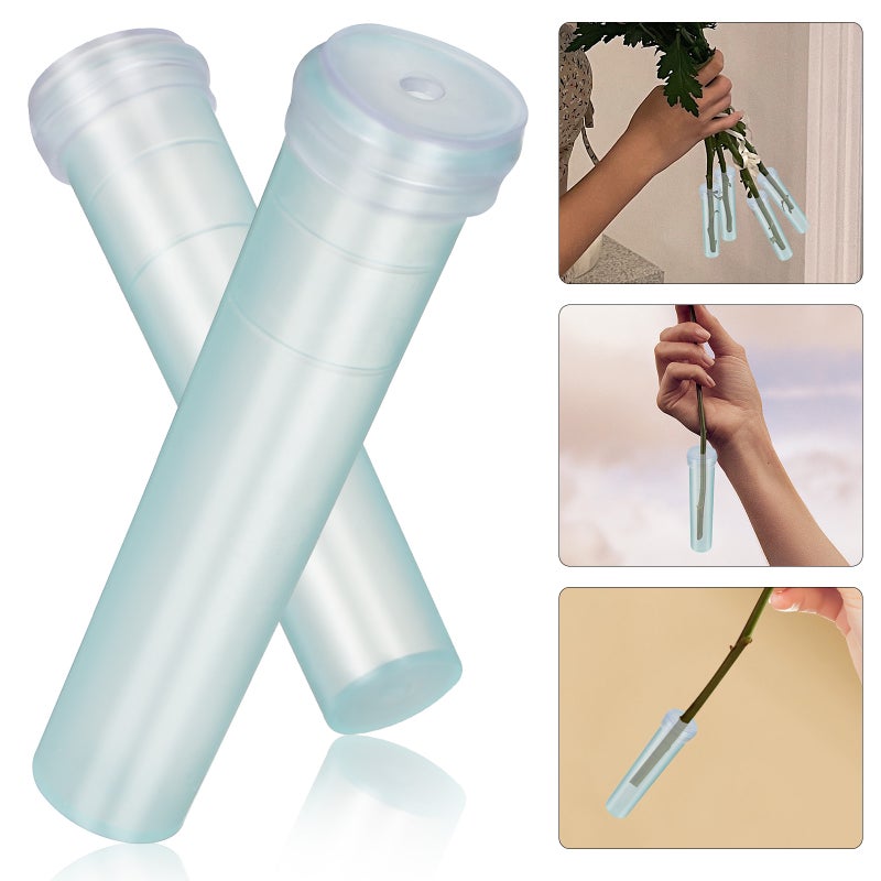 100Pcs Flower Water Tubes Transparent Flower Test Tubes Orchid Tubes with Cap for Flower Arrangements - Image 3