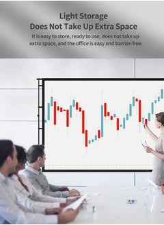Flash Hawk Outdoor Portable Projector Bracket Curtain 100 Inch Simple Hd Office Projector Curtain 100 Inch 16:9 (2.21*1.25)m With Height 2m Stand  - Image 3
