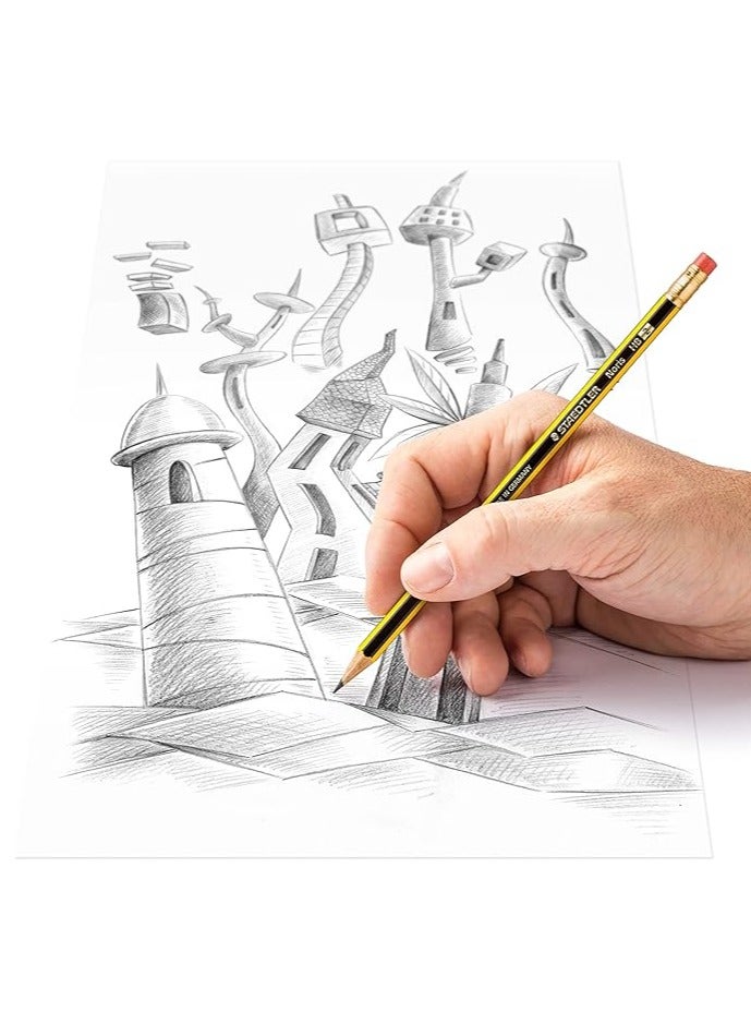 Staedtler ST-122-HBA-53 Noris Pencil With Rubber Tip - 12 Pieces - Image 4