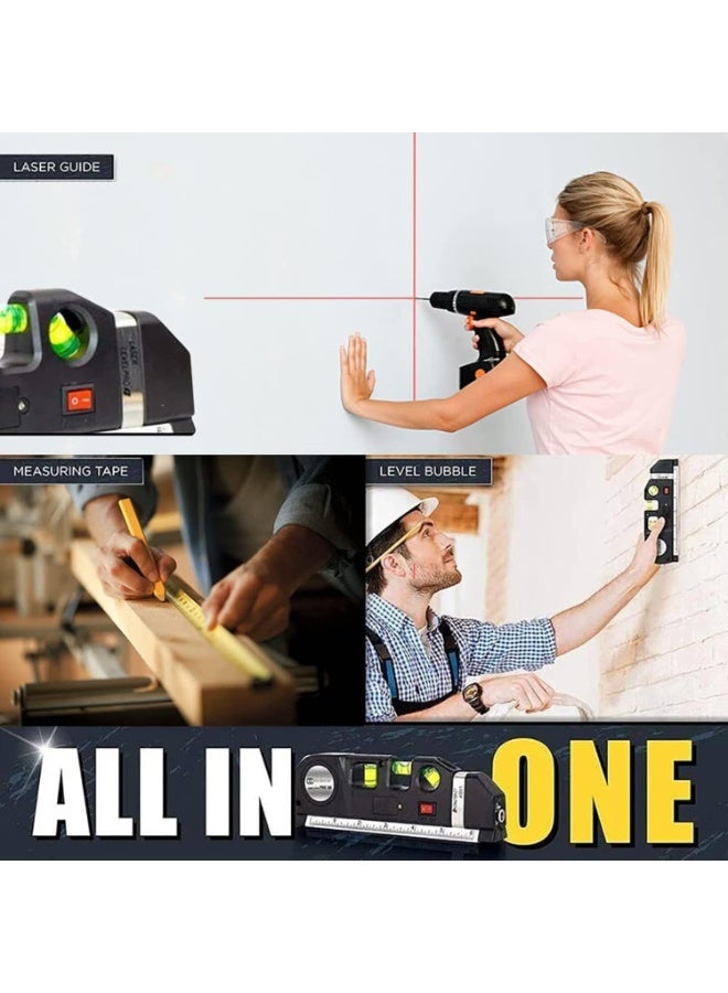 U-HOOME Laser Level Tool, Multipurpose Laser Level Kit Standard Cross Line Laser level Laser Line leveler Beam Tool with Measure Tape Ruler Adjusted Metric Rulersr  - Image 4
