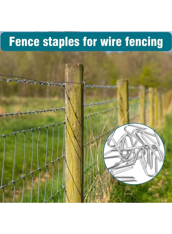 Allwin 220 Pcs Heavy Duty Fencing Staples - U-Shaped Wire Fencing Nails for Mesh, Chain Link & Woven Fence | Carbon Steel with Anti-Rust Coating, Galvanized - Image 5