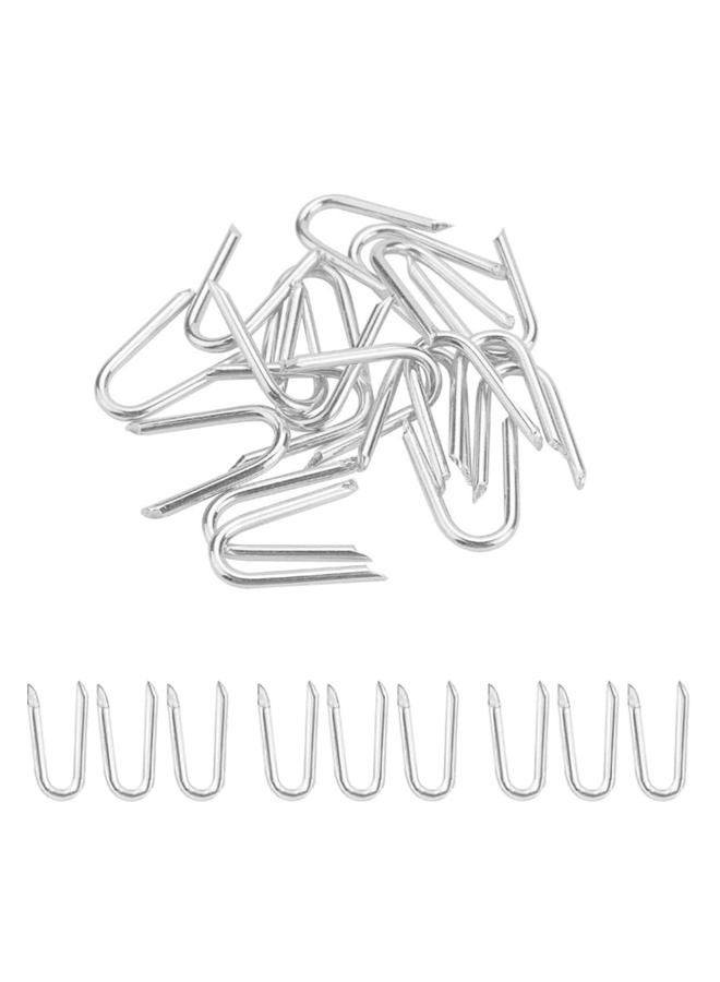 Allwin 220 Pcs Heavy Duty Fencing Staples - U-Shaped Wire Fencing Nails for Mesh, Chain Link & Woven Fence | Carbon Steel with Anti-Rust Coating, Galvanized - Image 1