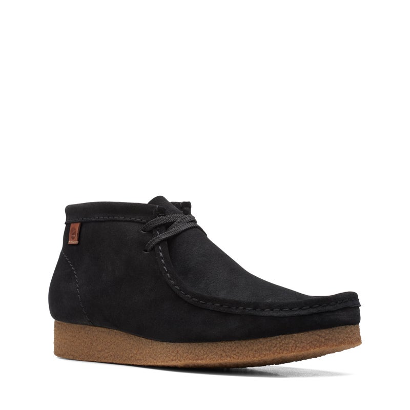 clarks حذاء كلاركس شاكري للرجال، كاحل، جلد سويدي أسود، 7 - Image 3
