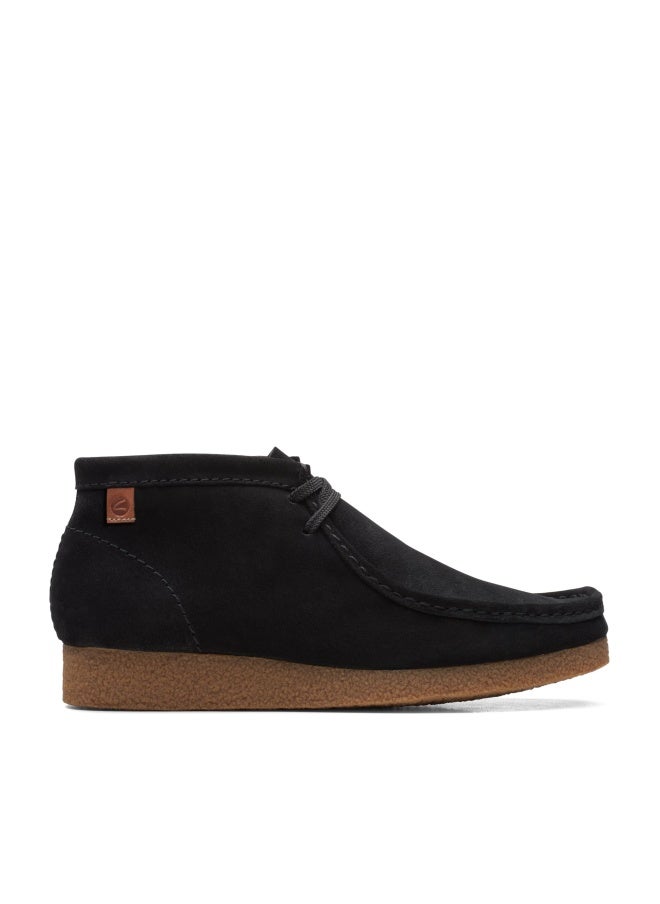 clarks حذاء كلاركس شاكري للرجال، كاحل، جلد سويدي أسود، 7 - Image 1