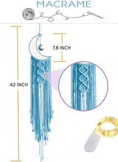 Ramadan Moon Dream Catcher with Light, Blue Dream Catcher for Girls Room Wall Decor for Women, Macrame Dreamcatcher Boho Bedroom Decor for Teen Girls Boys Birthday Gift to Women - pzsku/ZFCFD288A8E30992C2BFCZ/45/_/1735824697/833a840f-63f5-4469-b450-eee6bbeb4db7