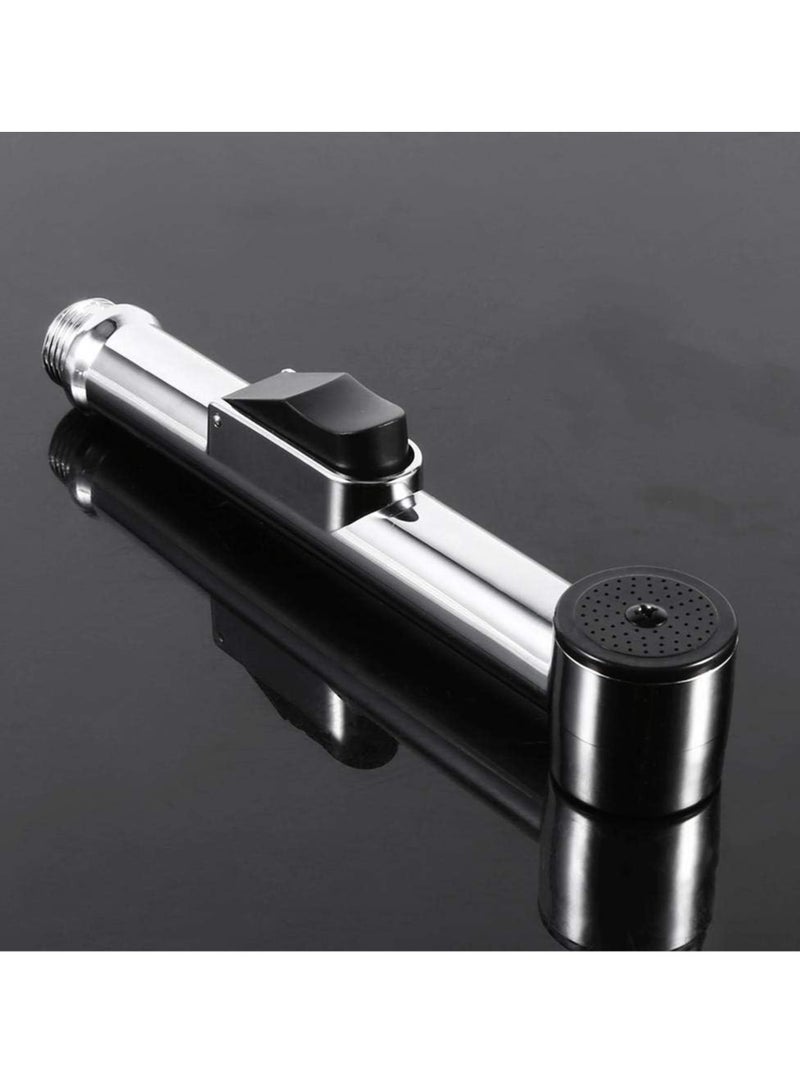 شطاف الحمام، بخاخ مرحاض محمول مطلي بالكروم من ايه بي اس للاستخدام المنزلي بدون لي - Image 2