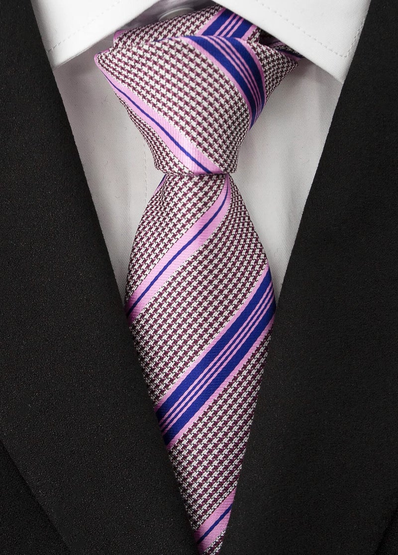 Adulove Men's Necktie Classic Silk Tie Woven Jacquard Neck Ties 6 PCS - Image 3