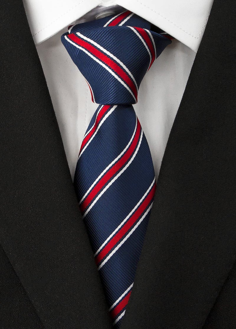 Adulove Men's Necktie Classic Silk Tie Woven Jacquard Neck Ties 6 PCS - Image 5