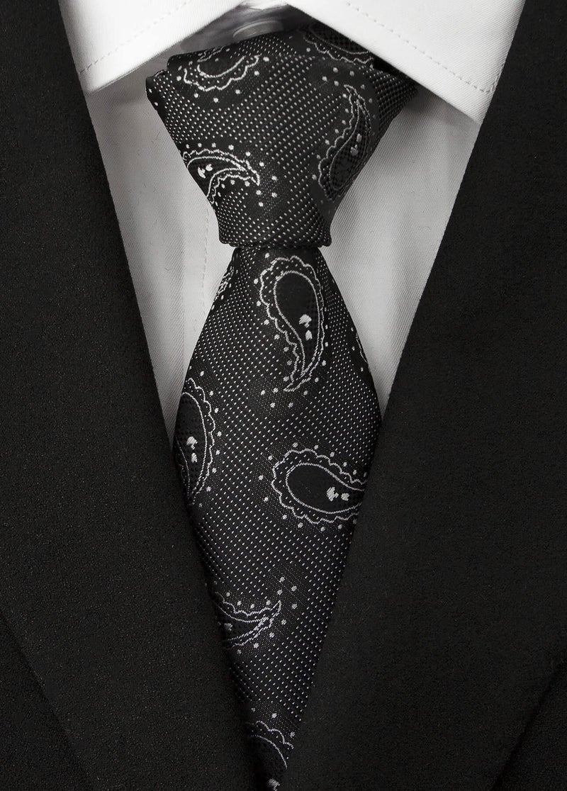 Adulove Men's Necktie Classic Silk Tie Woven Jacquard Neck Ties 6 PCS - Image 4