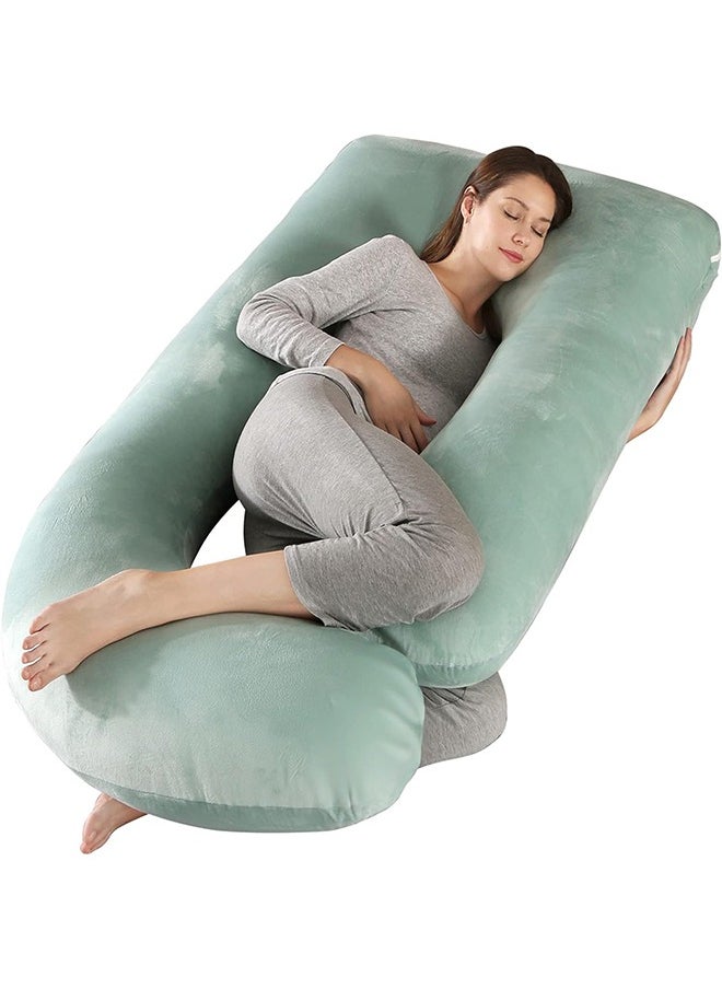 VTERLY Pregnancy Pillows, 180cm Long Maternity Pillows with Removable Bean Velvet Cover, U-Shape Full Body Pillow, Pregnancy Pillows for Sleeping, Body Pillows for Adults, Maternity Pillow  - Image 1