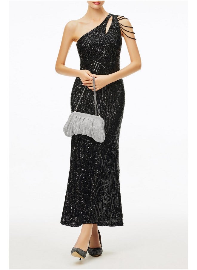 Coucoland Rhinestone Purse For Women Evening Clutch Bags Sparkly Glitter Rhinestone Dumpling Cloud Bag For Party Wedding  - Image 5